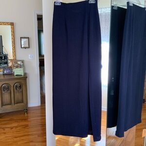 LONG NAVY SIDE SLIT SKIRT